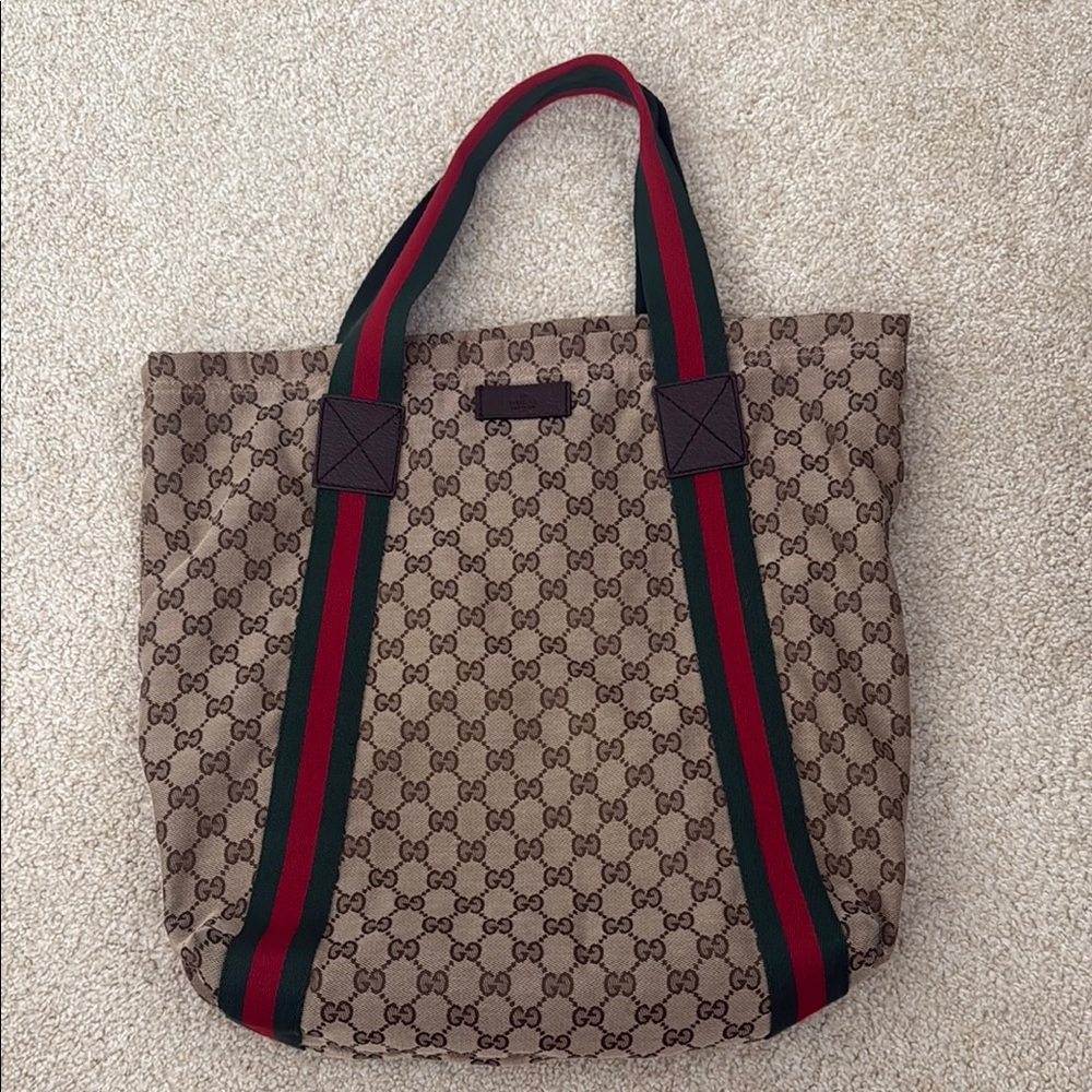 Gucci GG Web Canvas Tote